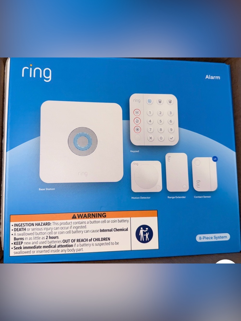 Ring Alarm 8-Piece Kit + Battery Doorbell Camera Bundle NIB